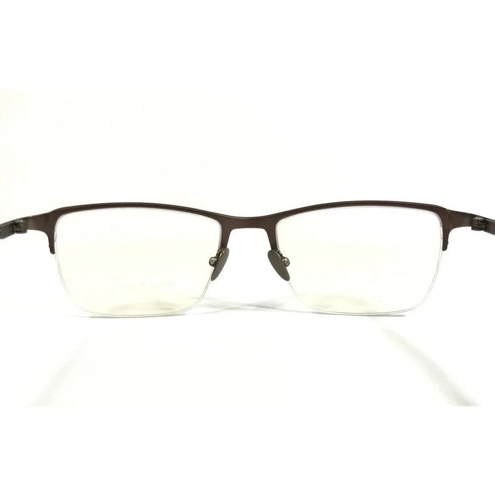 Tom Davies Eyeglasses Frames TD771 Col. 2324 Polished Brown Half Rim 53-18-135